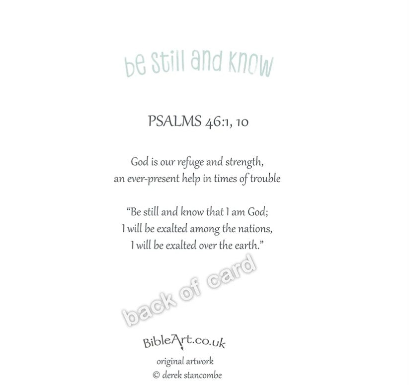 Be still and know that I am God Blossom tree art print - (Card)