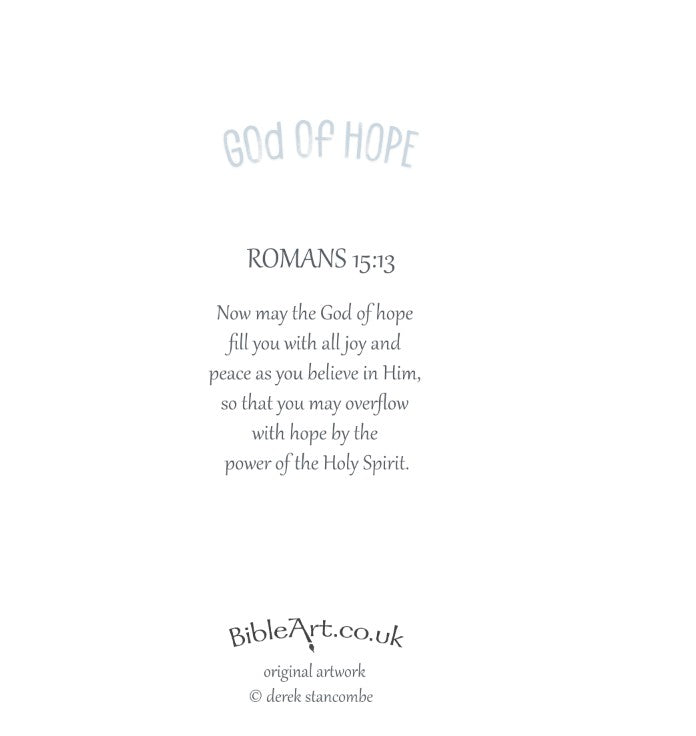 God of Hope and Peace (Romans 15:13) Card