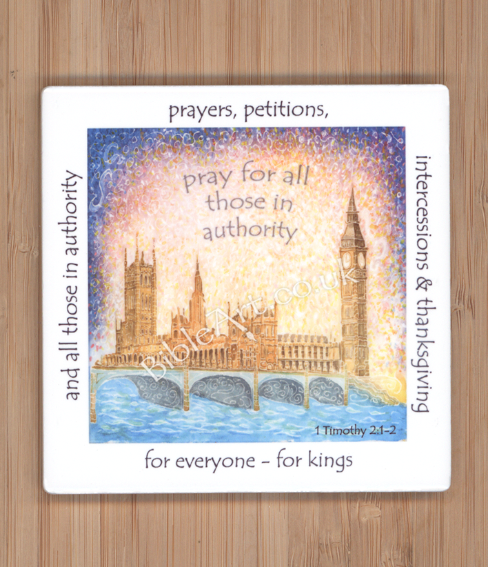 Pray for the King and all those in authority (Houses of Parliament) Coaster (Copy)