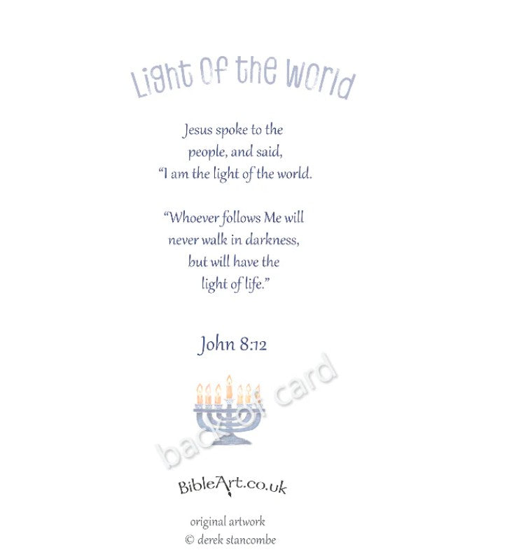 JESUS: Light of the World (John 8:12) (Greeting card)