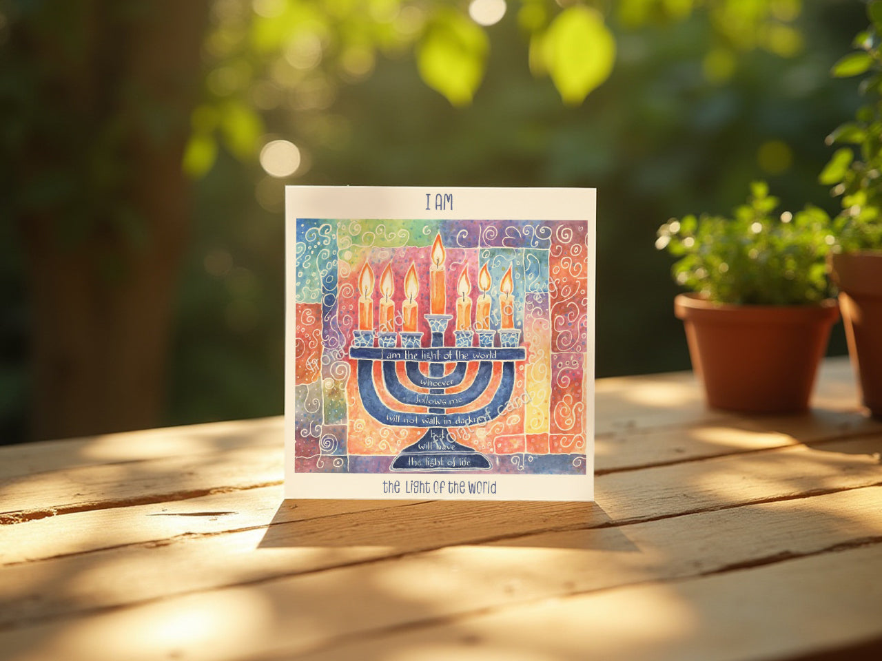 JESUS: Light of the World (John 8:12) (Greeting card)