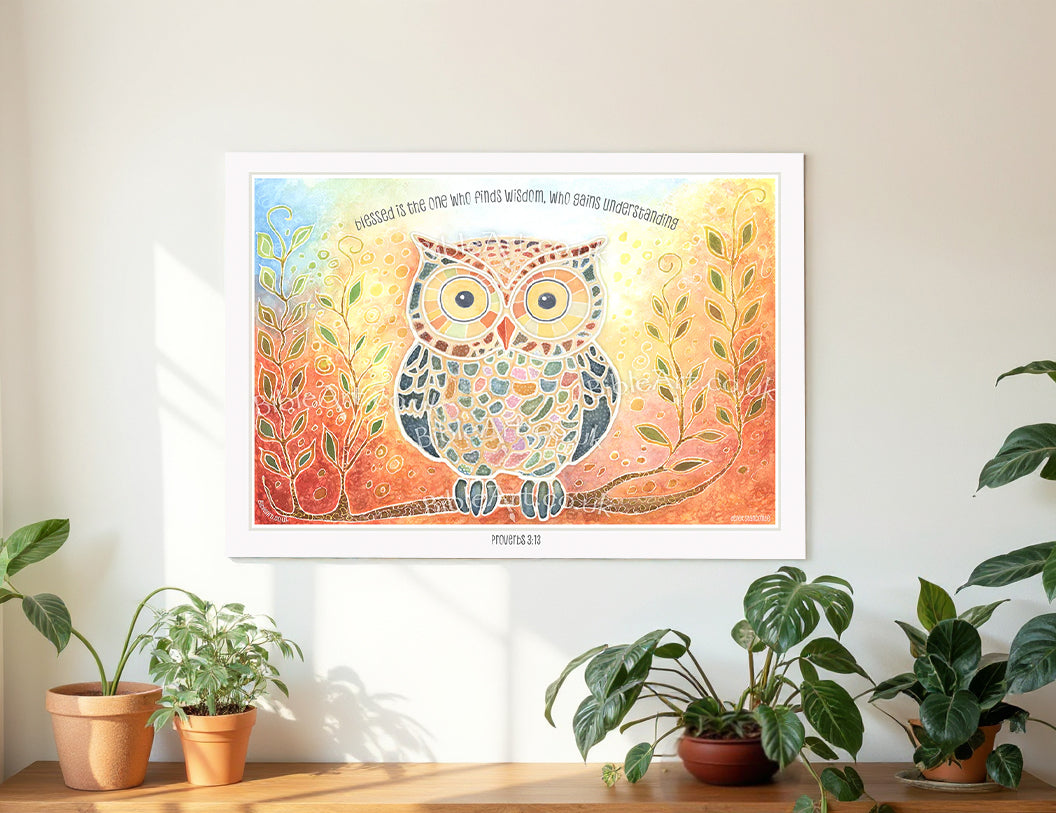 Wisdom and Blessing (Proverbs 3:13-14) Art Print