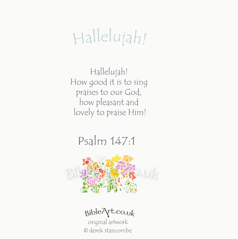 Hallelujah (Sweet pea) Card