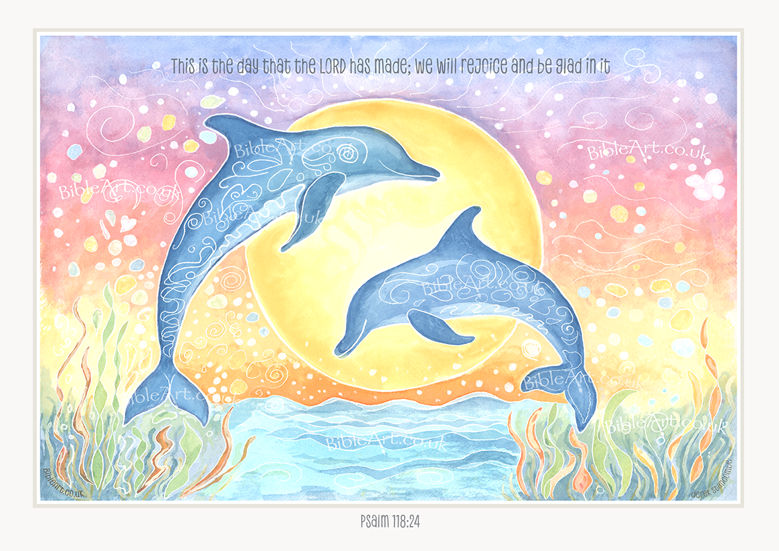 dolphins jumping at sunrise (This is the Day the LORD has made)