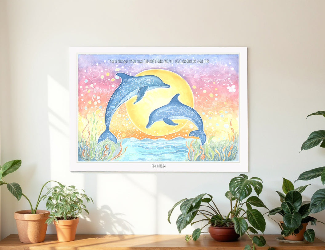 dolphins jumping at sunrise (This is the Day the LORD has made)