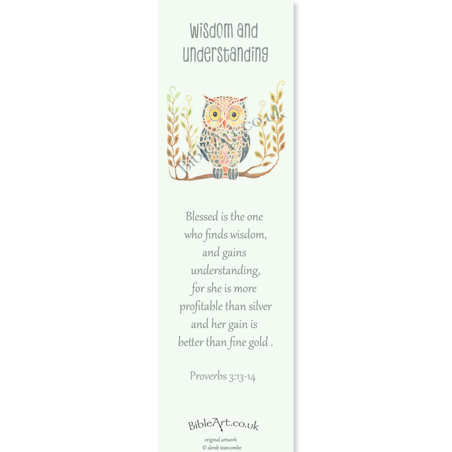 Wisdom and understanding (Owl Bookmark)