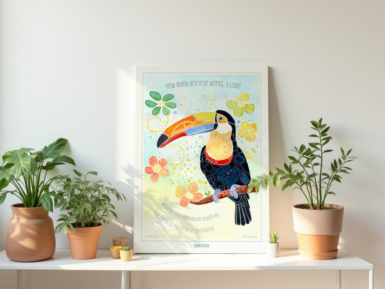 How many are your works O' Lord - (Toucan - A4 / A3 art print)