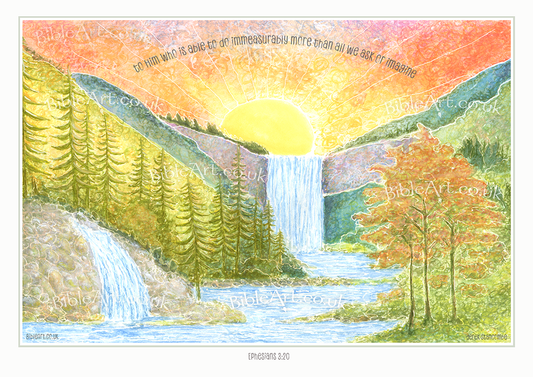 To Him who is able to do immeasurably more (Art print)