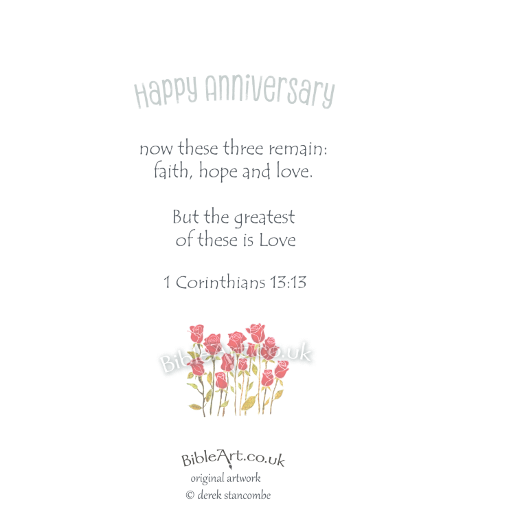 Anniversary card (Red Roses theme) - (6x6" with envelope) (Copy)