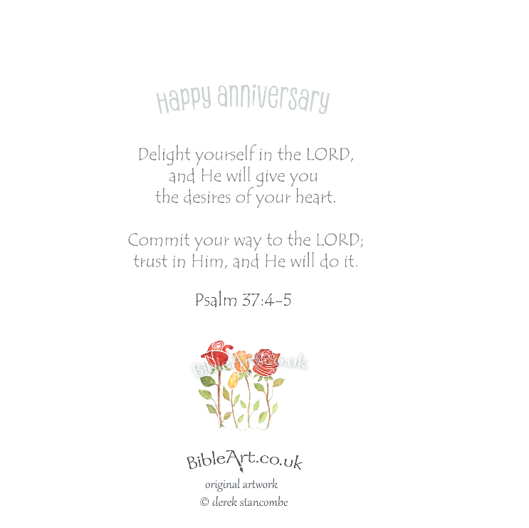 Anniversary card (Roses + Daisies) - (6x6" with envelope)