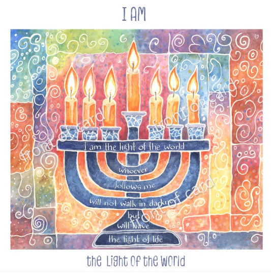JESUS: Light of the World (John 8:12) (Square card)
