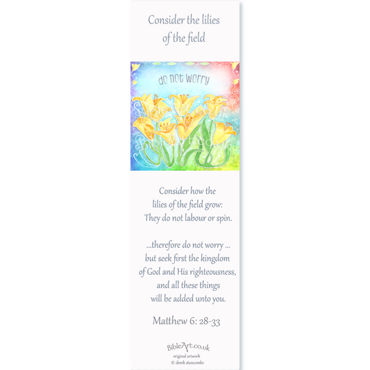 Consider the Lilies of the Field (Lilies bookmark)