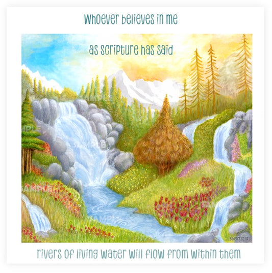 Rivers of Living Water (John 7:38) art print