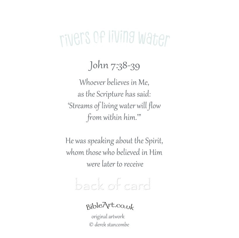 Rivers of Living Water art print (Square card)