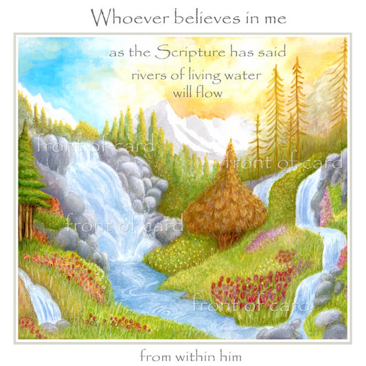 Rivers of Living Water art print (Square card)