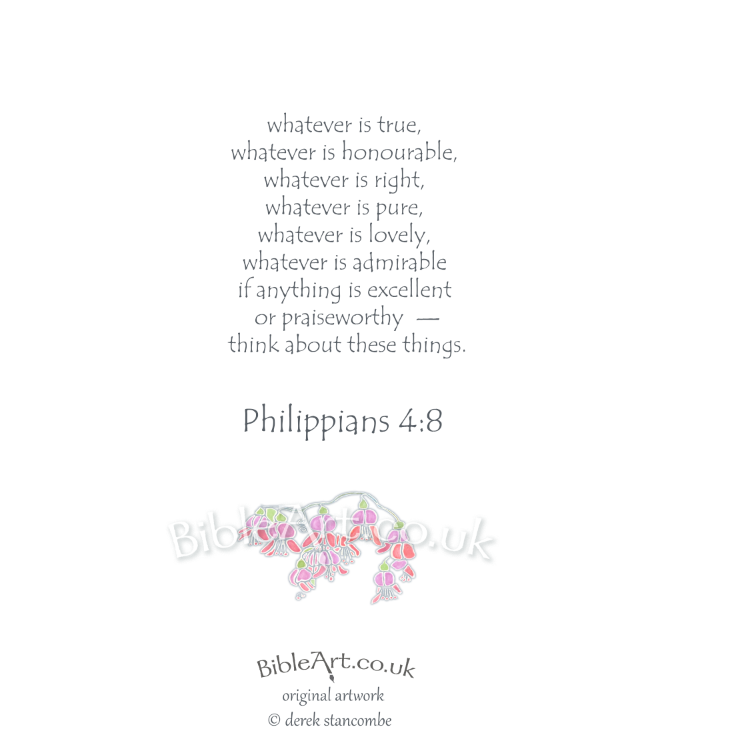 Think about these things... (Fuschia) Card