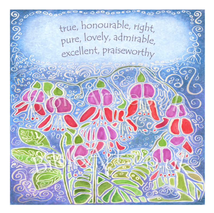 Think about these things... (Fuschia) Card