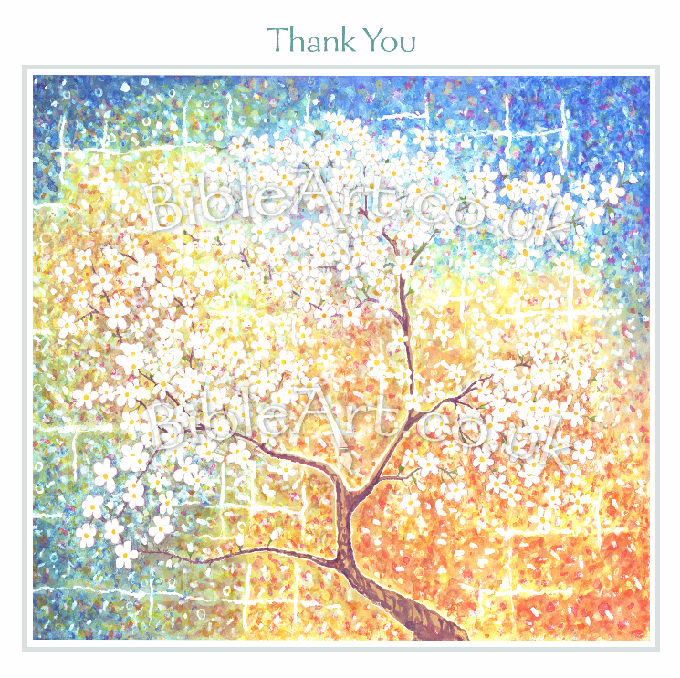 Thank You Card: Blossom tree art print