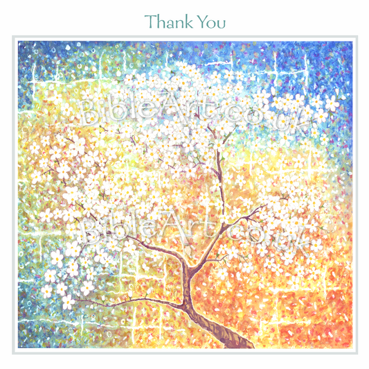 Thank You Card: Blossom tree art print