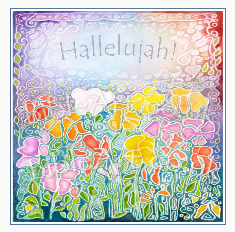 Hallelujah (Sweet pea) Card