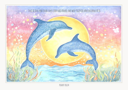 dolphins jumping at sunrise (This is the Day the LORD has made)