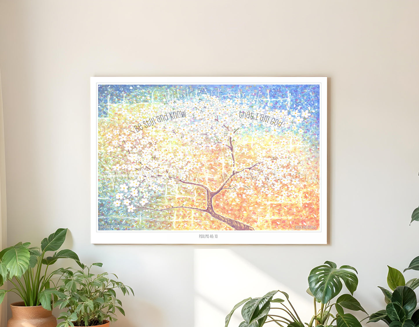 Blossom tree art print - Be still and know that I am God