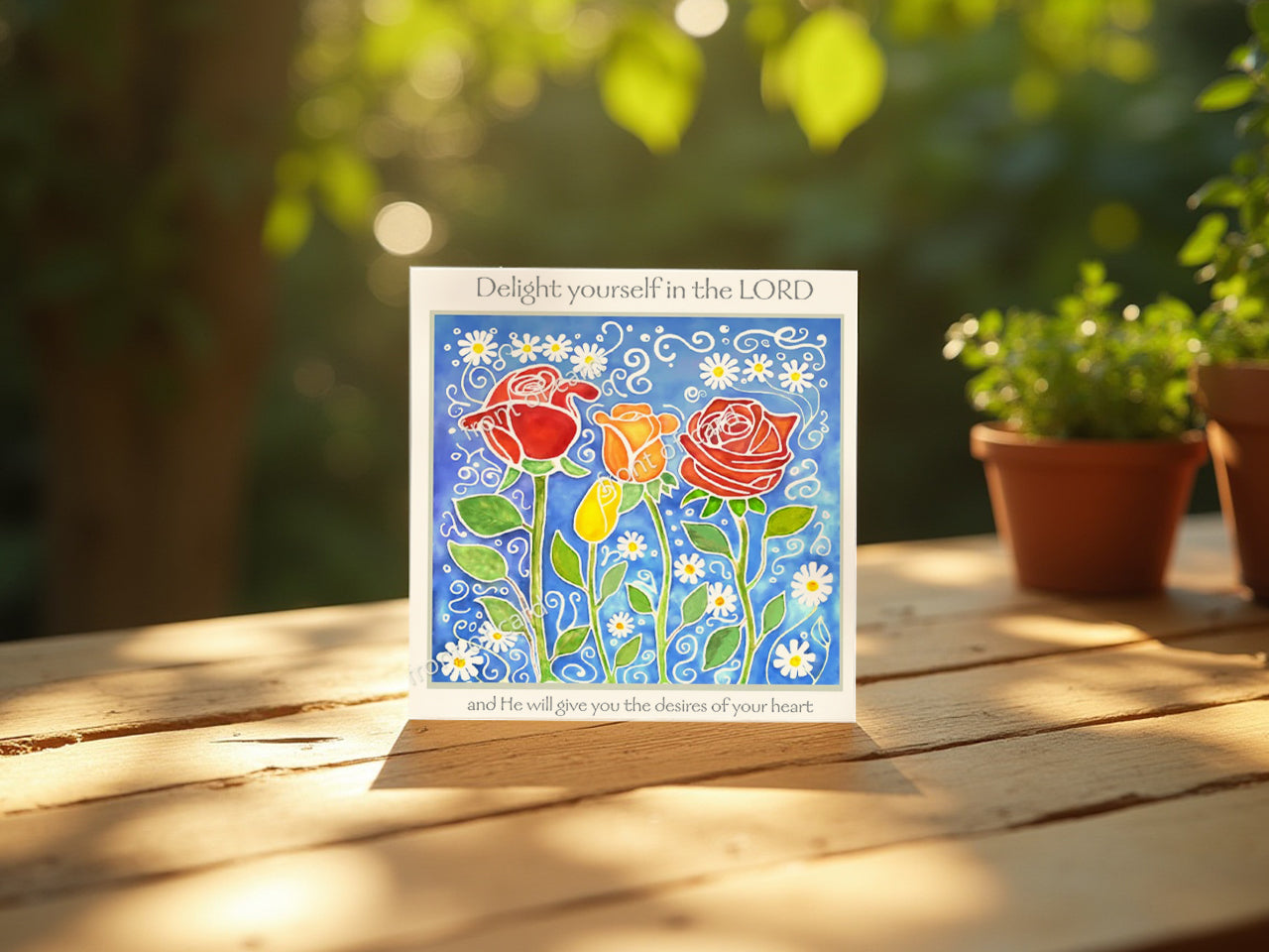 Delight yourself in the LORD, art print (Card)