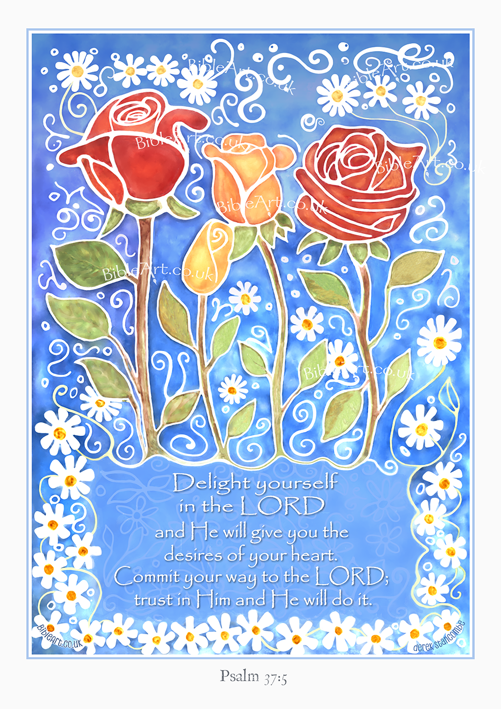 Delight yourself in the LORD, art print
