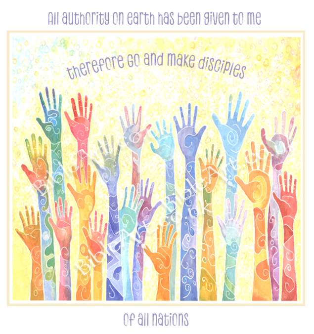 Make disciples of all nations (Hands) Card
