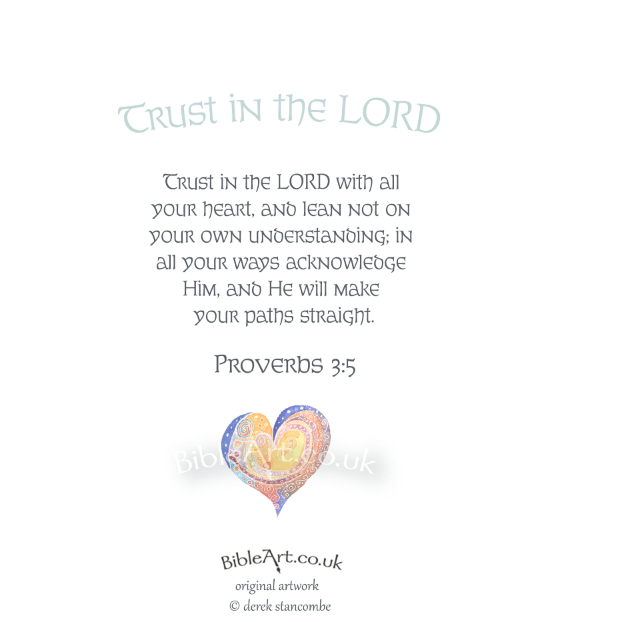 Trust in the Lord with all of your heart  (Card)