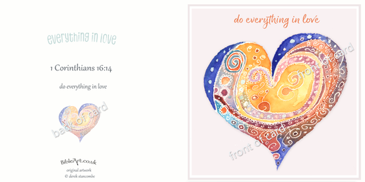 Do everything in love Card