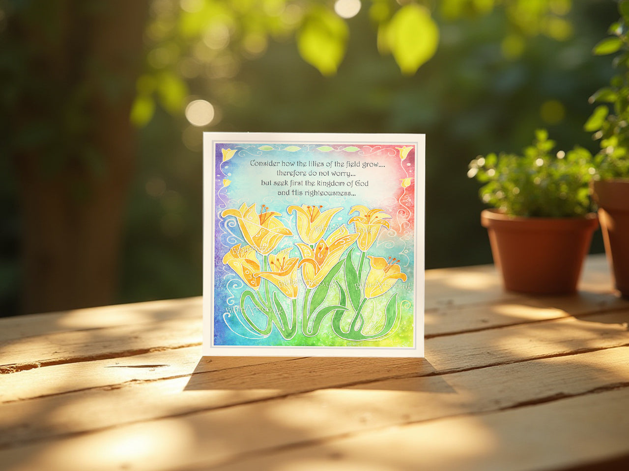 Do not worry: Consider the Lilies of the field (Card)