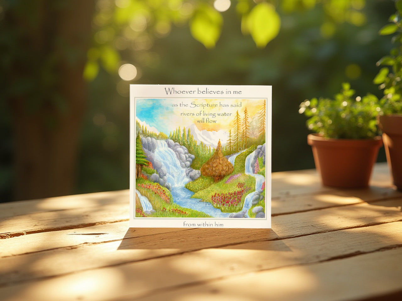 Rivers of Living Water art print (Square card)