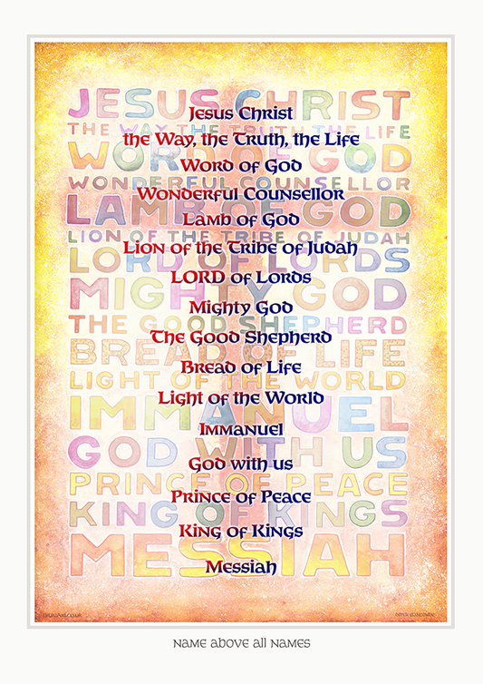 Names of Jesus art print