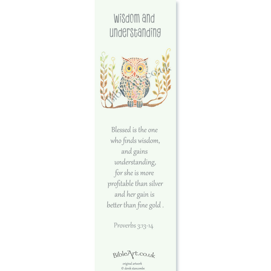 Wisdom and understanding (Owl Bookmark)
