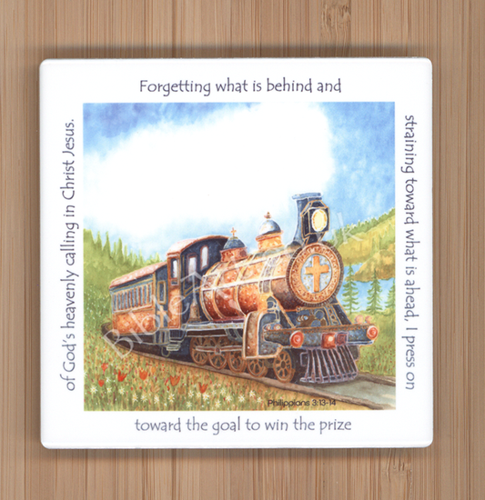 win the prize of God's Heavenly calling (Train) Coaster